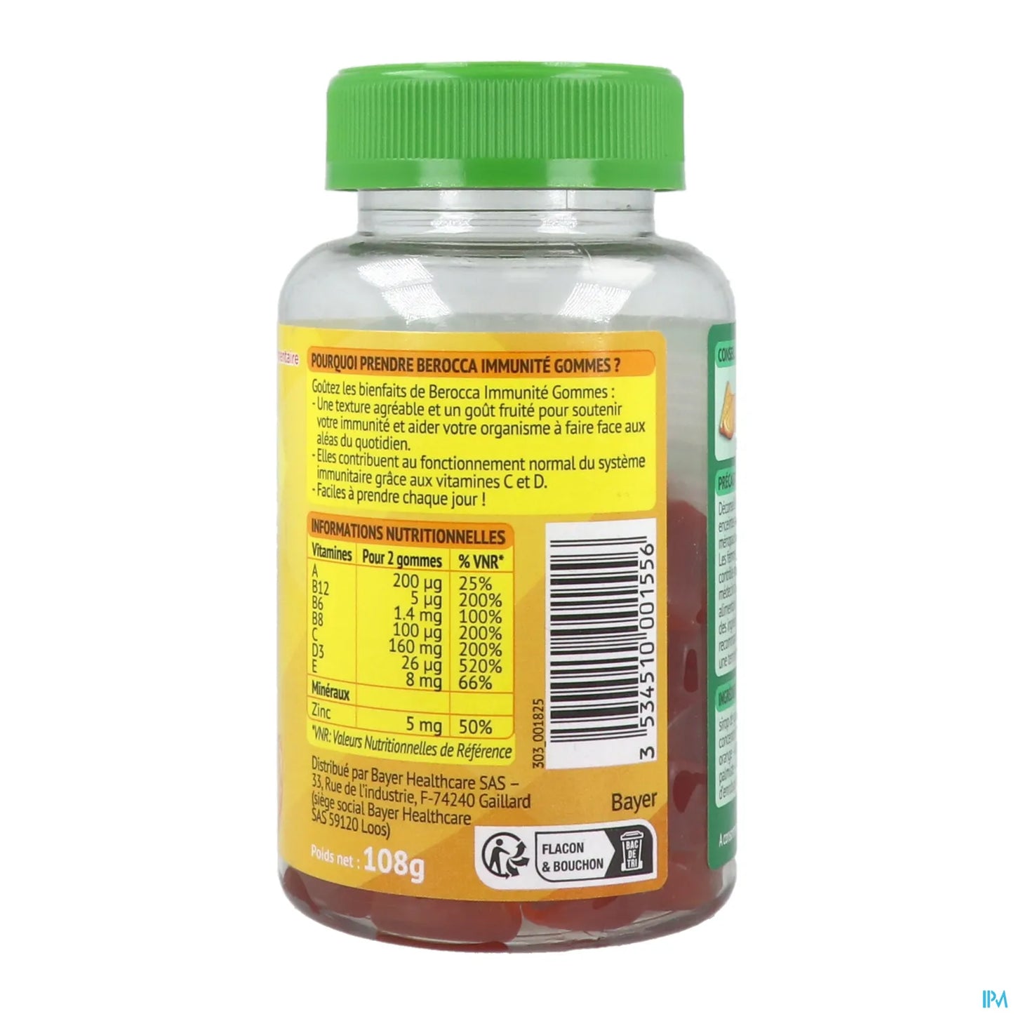 Immunité Gommes Orange 60 Gommes