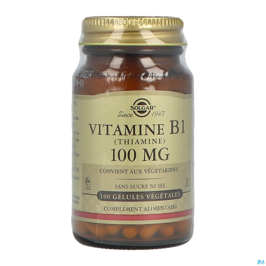 Vitamine B1 100 mg 100 Gélules Végétales