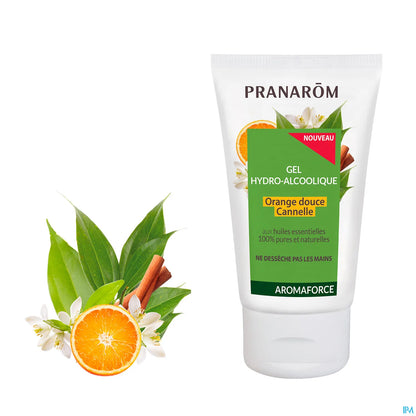 Aromaforce Gel Hydroalcoolique Orange Douce Cannelle 50 mL