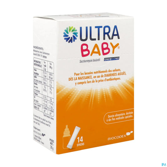Ultra-Baby Poudre Antidiarrhéique 14 Sticks x 2g