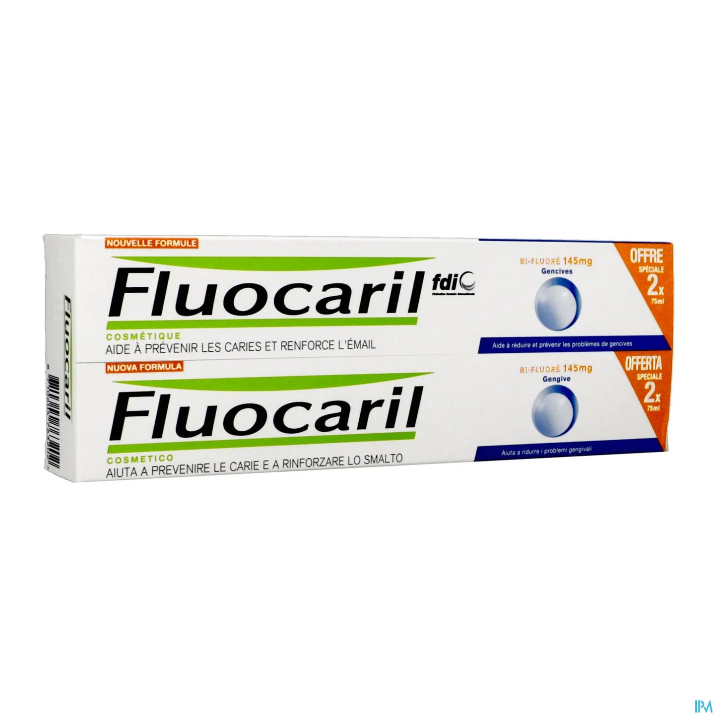 Bi-Fluoride Toothpaste for Gums 145 mg Pack of 2 x 75 ml