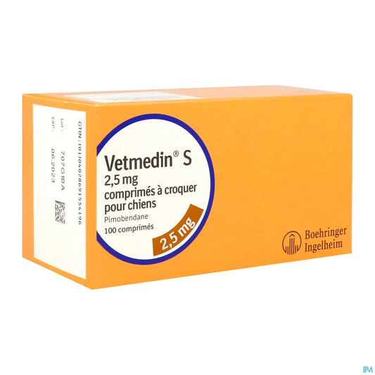 Pimobendan 2.5 mg Chewable Tablets Box of 100