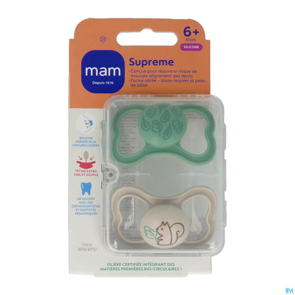 Sucette Suprême Silicone 6 Mois et Plus Lot de 2