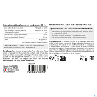 Ineldea STC Nutrition Gommes Coupe Faim Myrtille 60 gommes