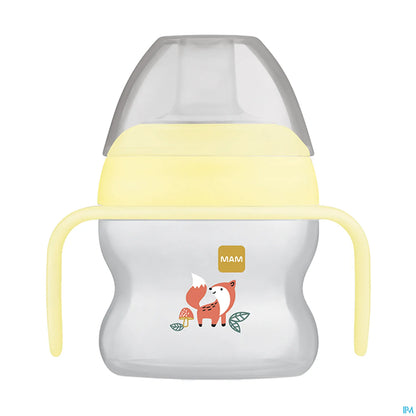 Tasse à Bec Souple +6 Mois Jaune Motif Renard 150ml