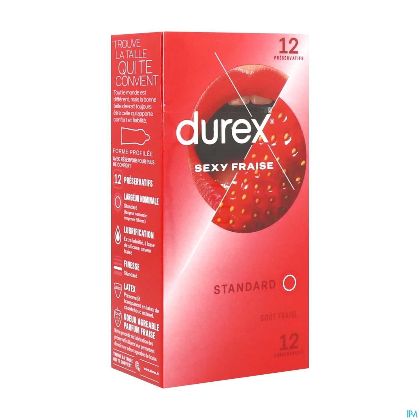 Preservativi standard extra lubrificati Sexy Strawberry 12