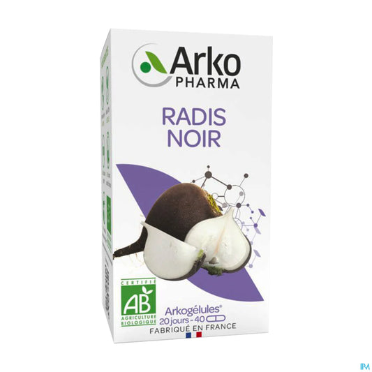 Arkogélules Bio Radis Noir - Boîte de 40 Gélules