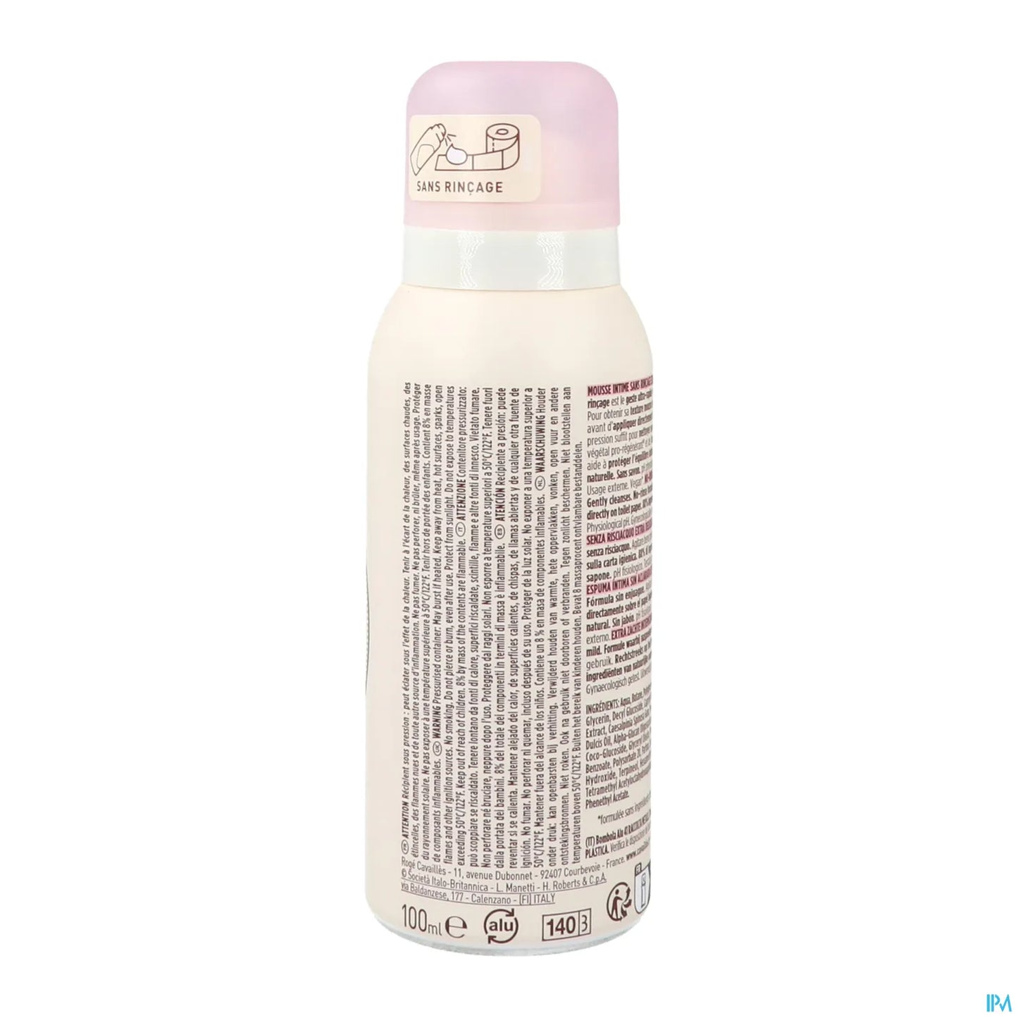 Rogé Cavaillès Extra-Gentle No-Rinse Intimate Foam 100ml