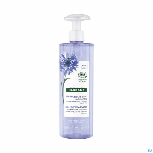 Eau Micellaire 3 en 1 Bleuet Bio 400 ml