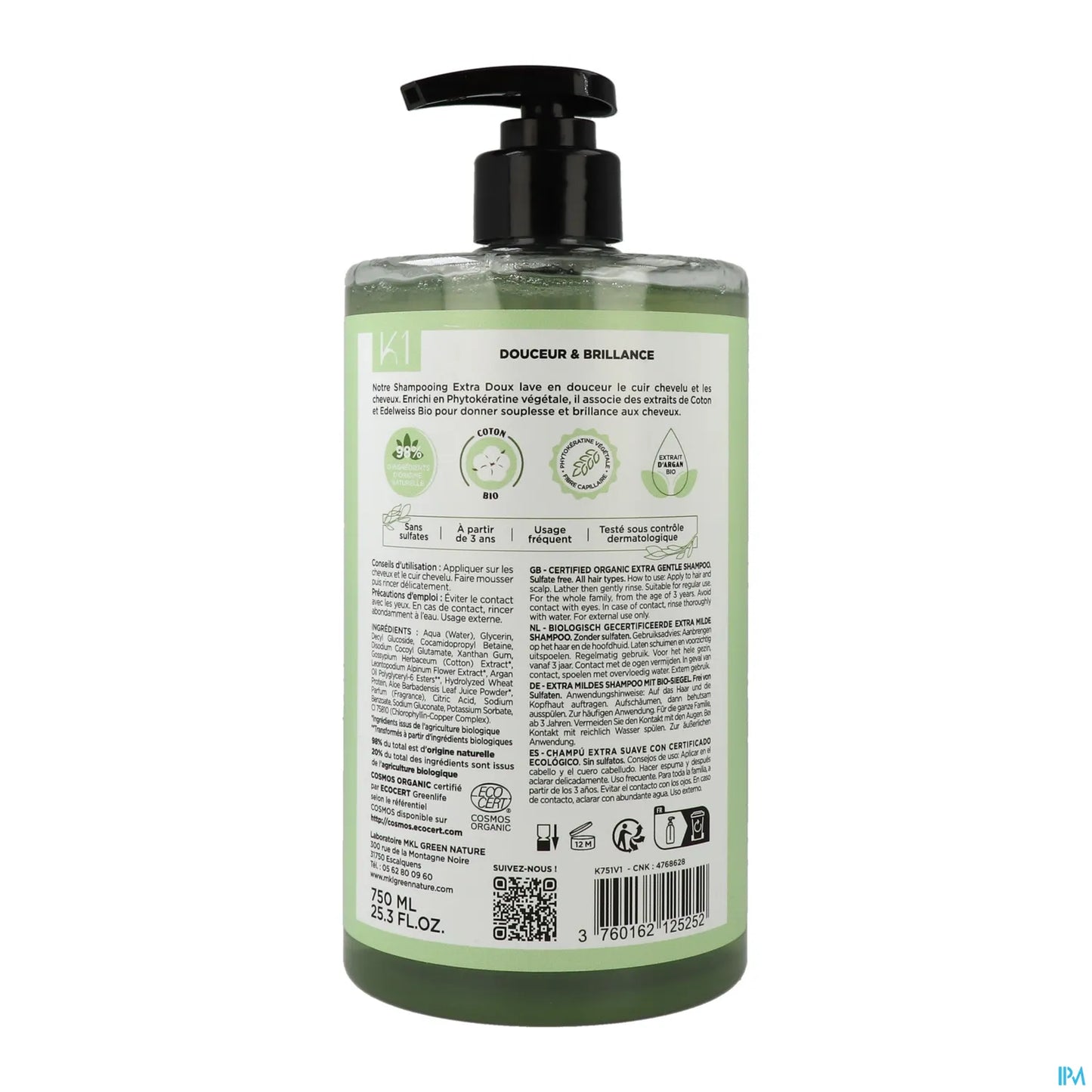 Green Nature Organic Extra-Gentle Shampoo 750ml