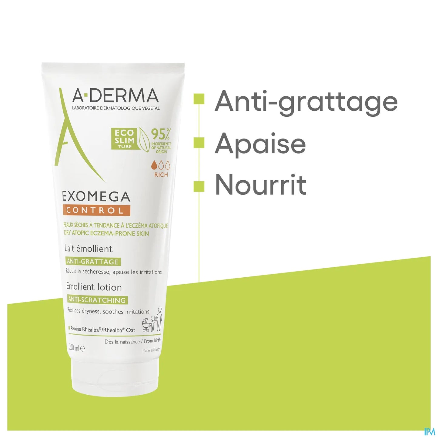 Exomega Control Lait Emollient Anti-Grattage 200ml