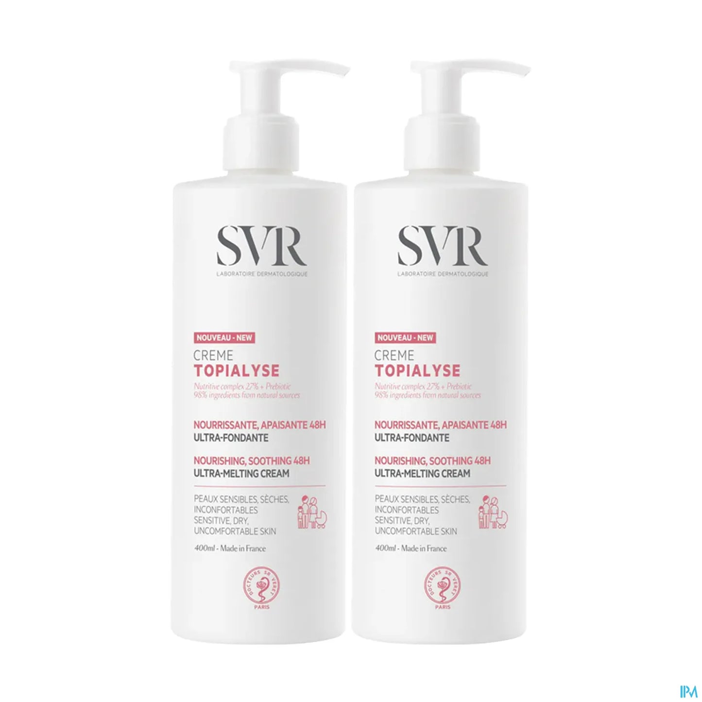 SVR Topialyse Crème Nourrissante Apaisante Duo 2 x 400 mL