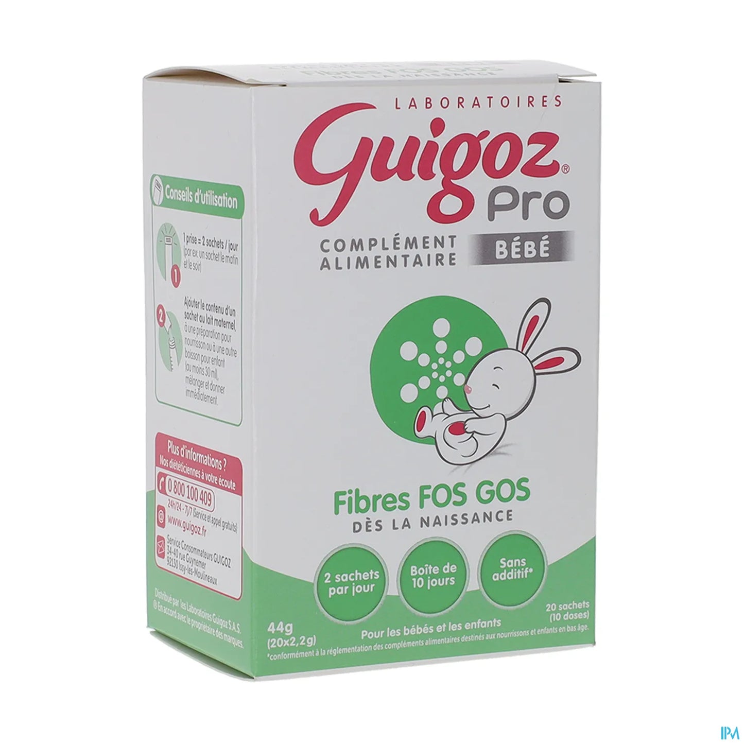 Pro Fibres Fructo Oligosaccharides Galacto Oligosaccharides Boîte 20 Sachets 44 g