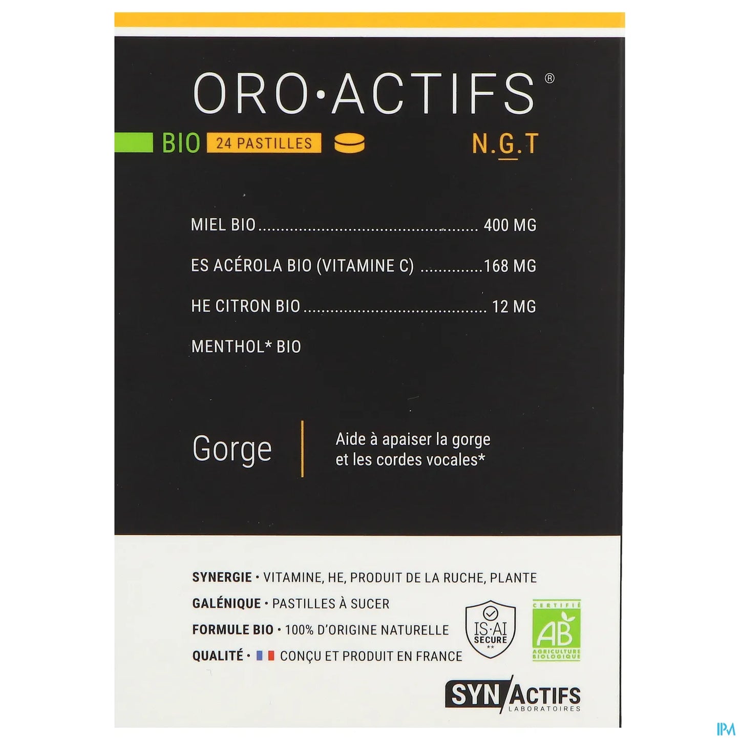 Synactifs OroActifs Bio 24 Pastilles