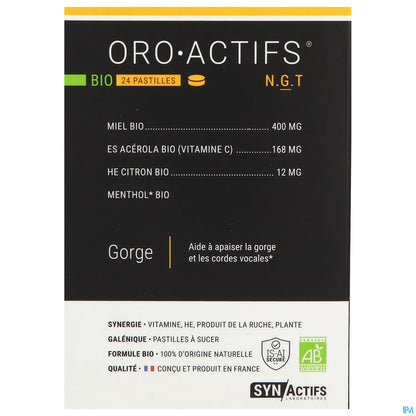 Synactifs OroActifs Bio 24 Pastilles