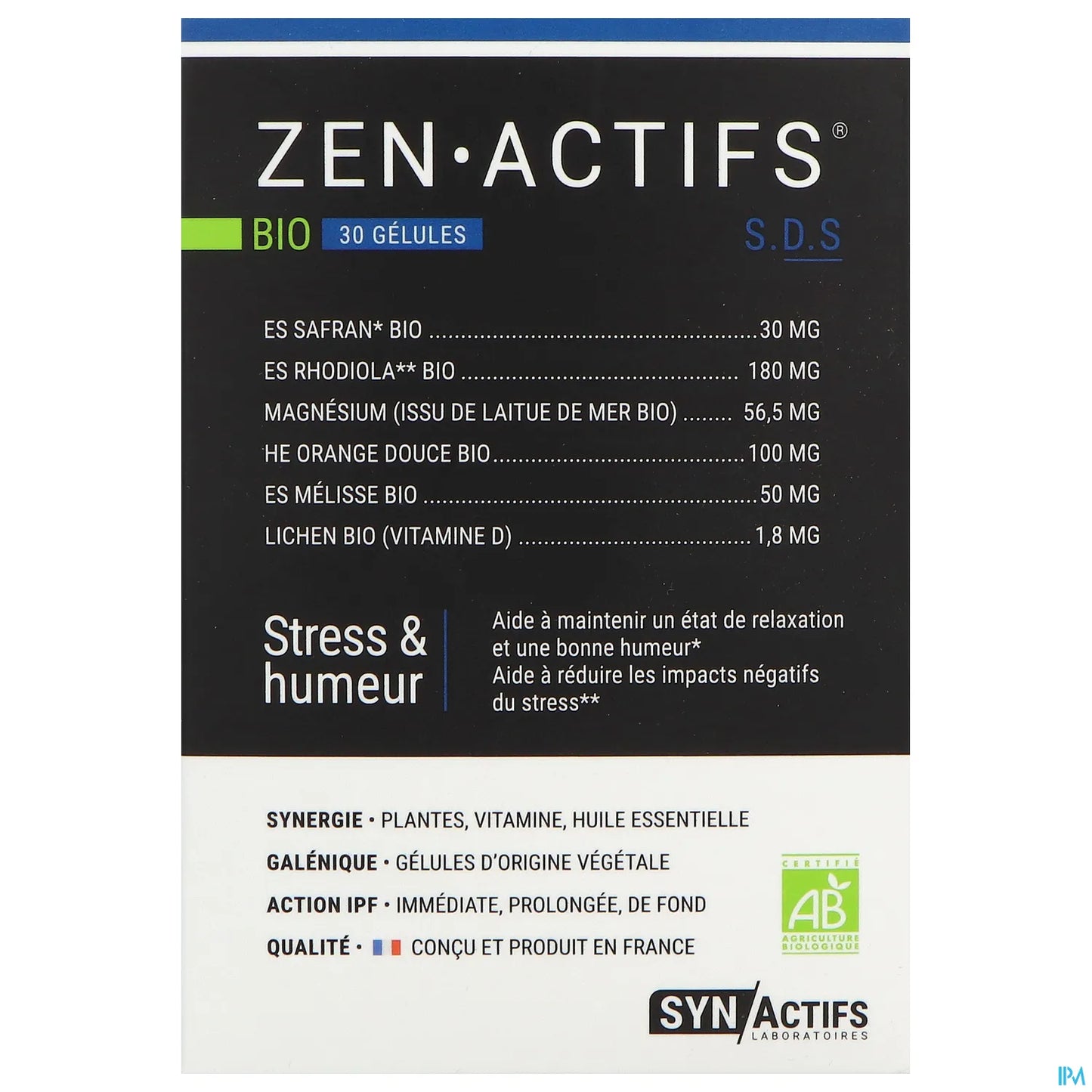 Synactifs ZenGreen Stress 30 Gélules
