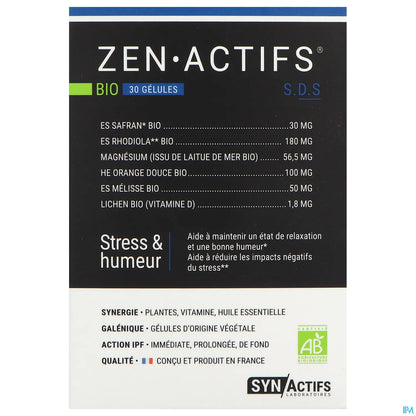 Synactifs ZenGreen Stress 30 Gélules