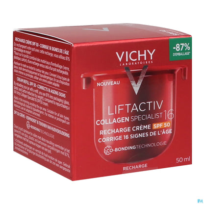 Vichy Liftactiv Collagen Specialist 16 Crème SPF50 Recharge 50 mL