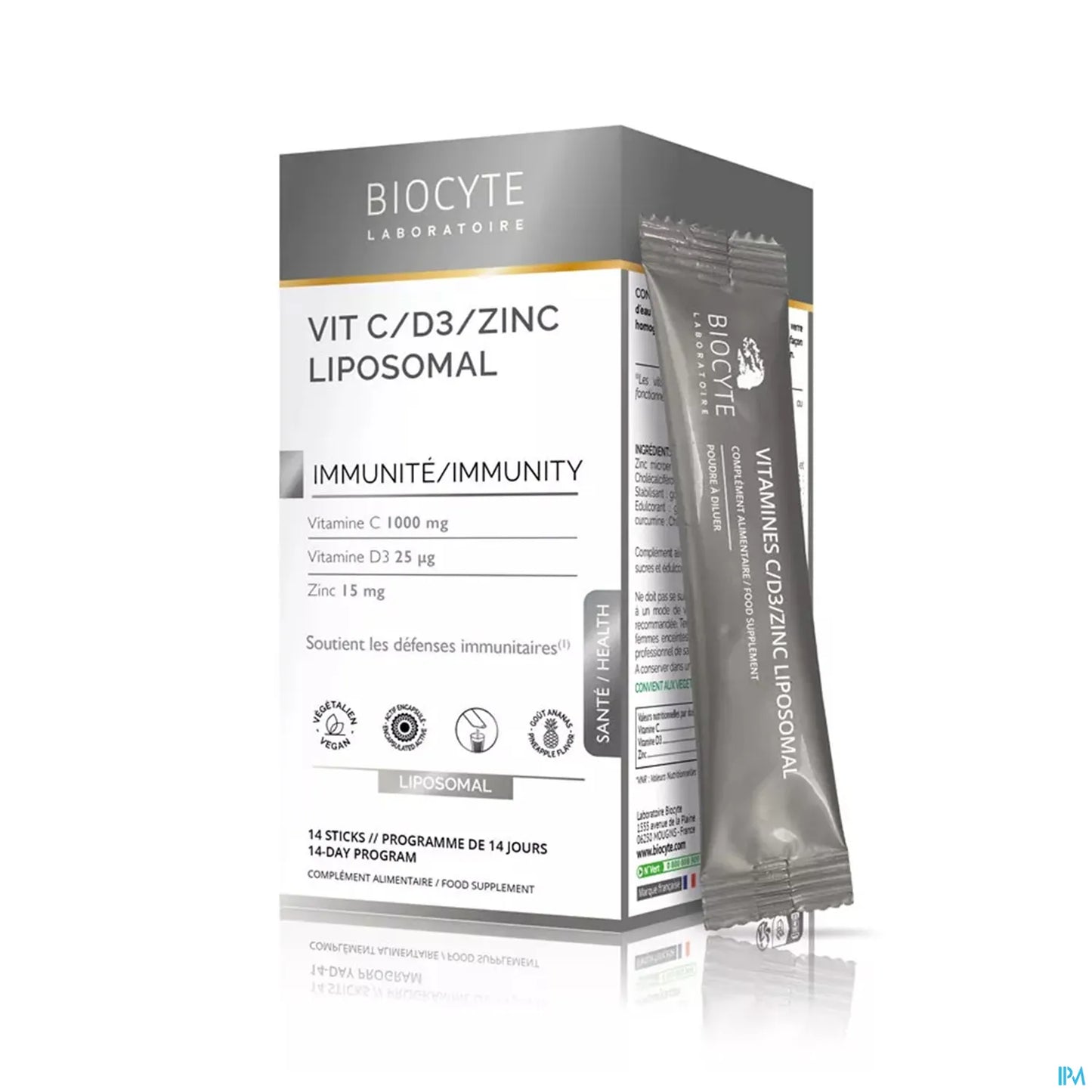 Vit C/D3/Zinc Liposomal Immunité 14 Sticks