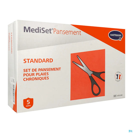 Mediset Standard Dressing with Scissors Box of 5 Sets