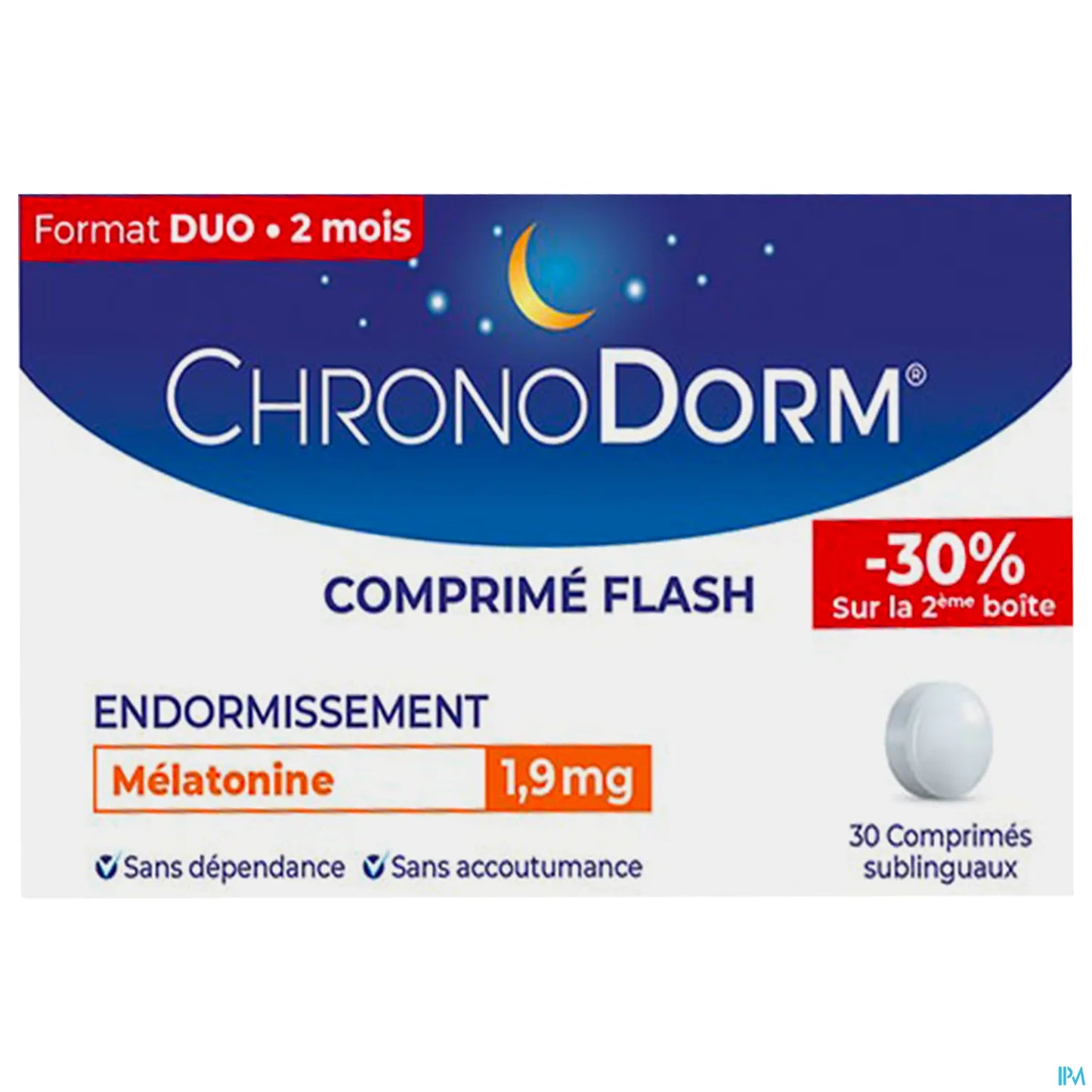 Laboratoires Iprad ChronoDorm Melatonin 1,9mg 60 Tablets