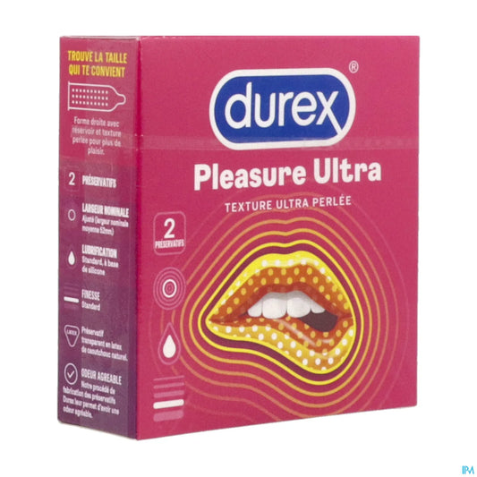 Pleasure Ultra Texture Ultra Perlée 2 Préservatifs