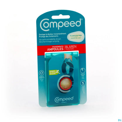5 Pansements Ampoule Plante du Pied Sport 4 x 6.6cm