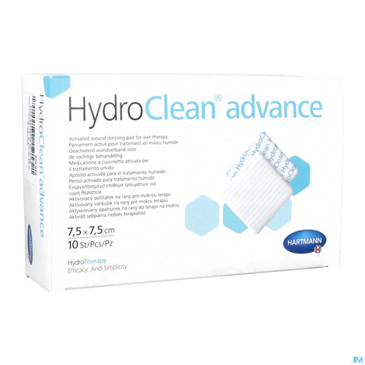 HydroClean Advance 7,5 x 7,5 cm Boîte 10 Unités