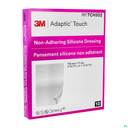 Adaptic Touch Pansement Interface Siliconé Non Adhérent 7,6x11 cm 10 unités