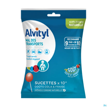 Mal des Transports Sucette 10 Unités