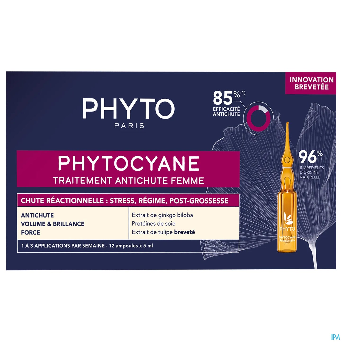PhytoCyane Traitement Anti-Chute Reactionnel Femme 12 Ampoules 5ml