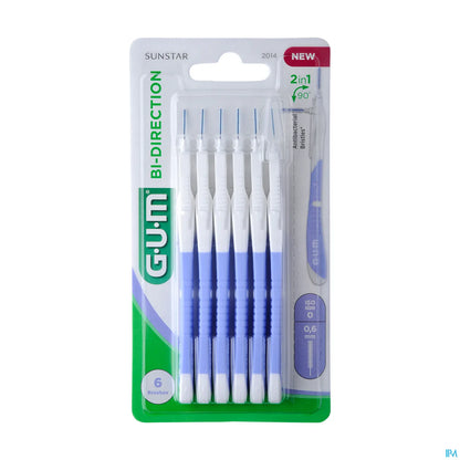 G.U.M Bi-Direction Brossettes Interdentaires 0.6mm x6