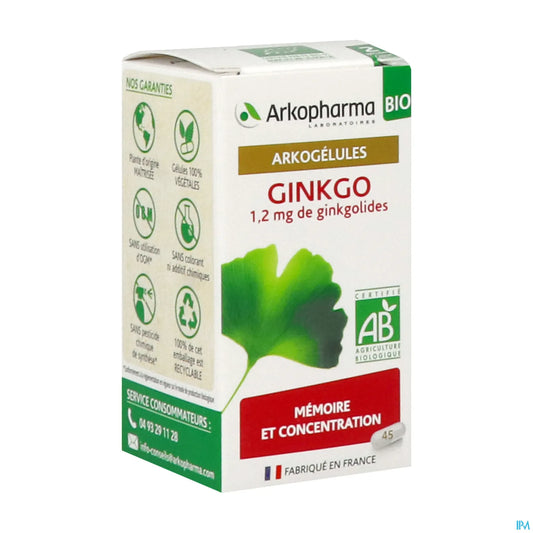 Arkogélules Bio Ginkgo 45 Capsules