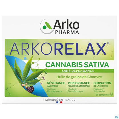 Arkorelax Cannabis Sativa 30 Comprimés à Avaler