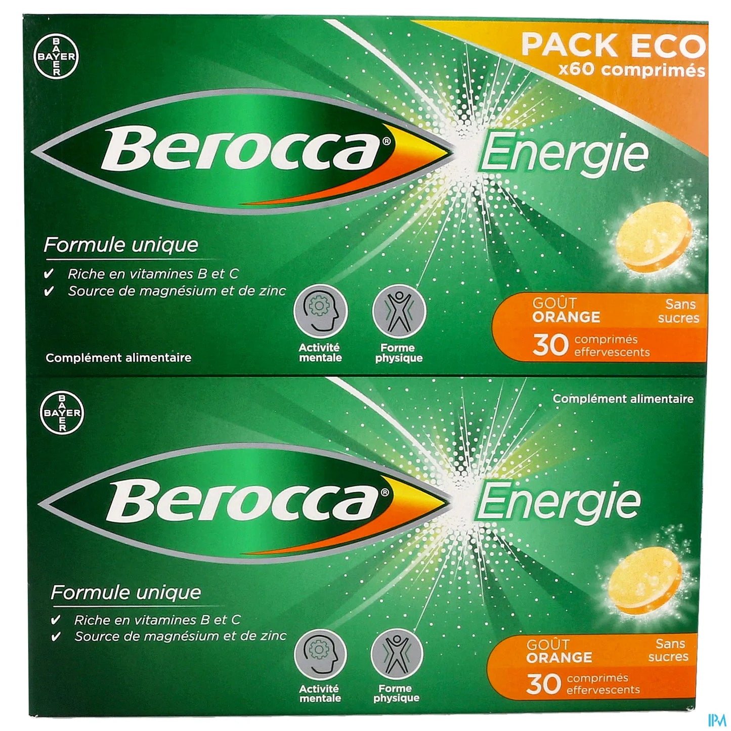 Energie Sans Sucre Orange 60 Comprimes Effervescents