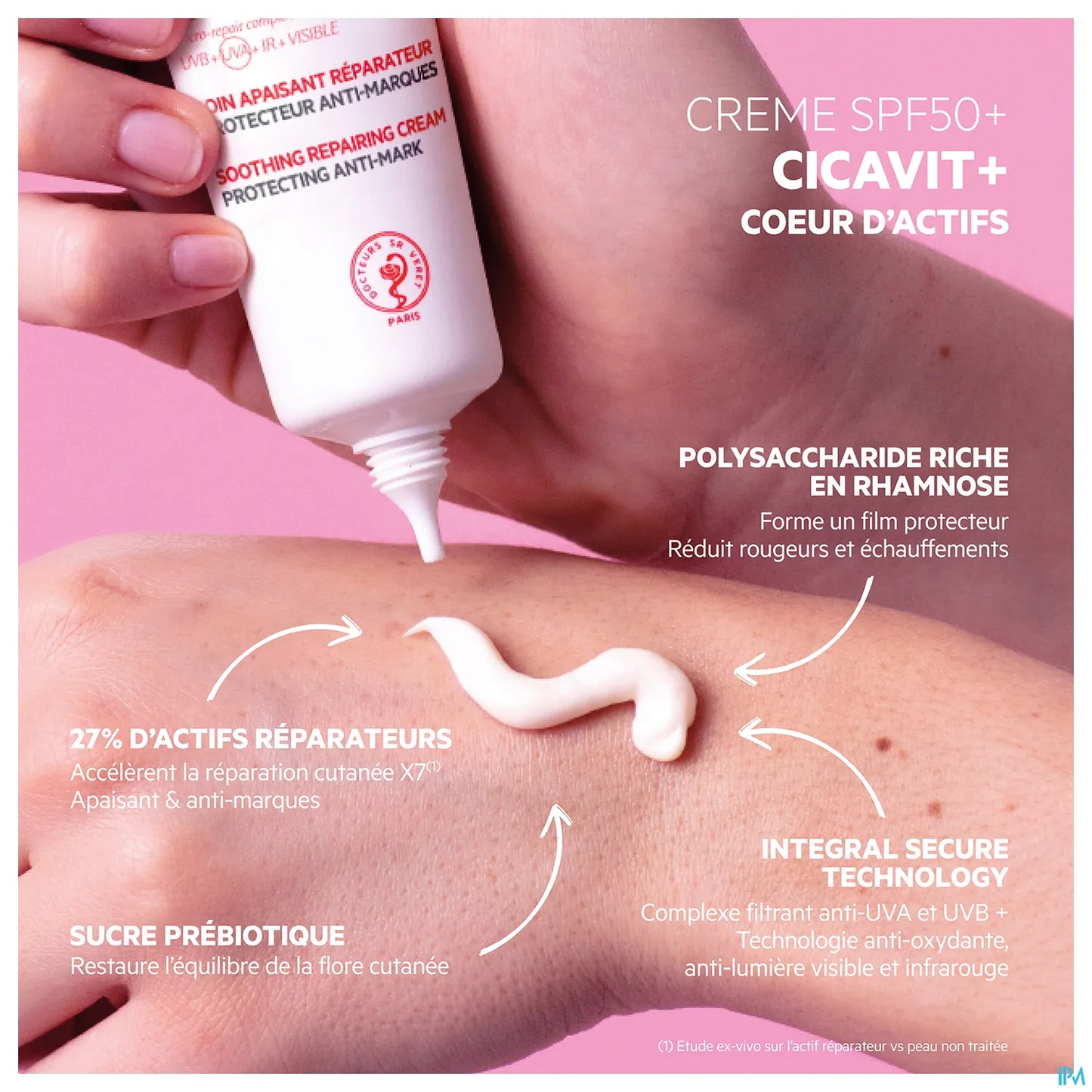 Cicavit+ Crème SPF50+ Soin Apaisant Réparateur 40ml