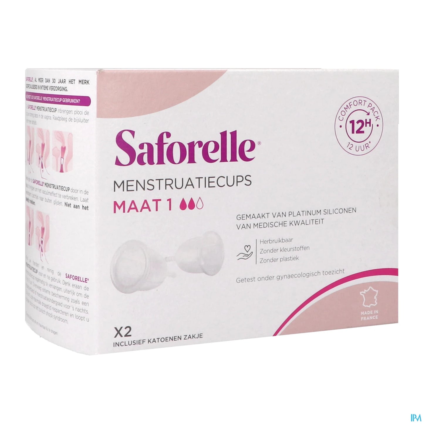 Saforelle Coupe Menstruelle Transparente Taille 1 2 unités