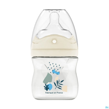 Biberon Tétine Multi-Perforée Anti-Colique 0-6 Mois Bleu 150ml