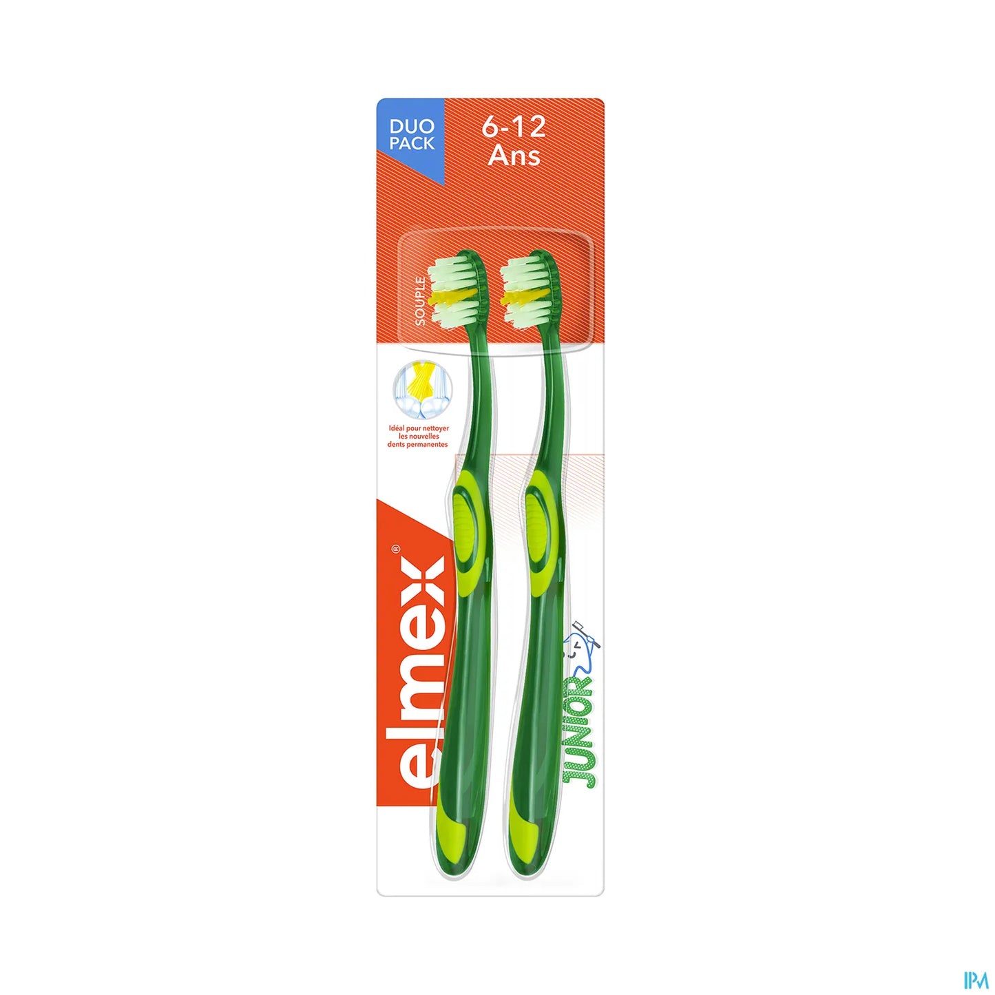 Junior 6 to 12 Years Duopack 2 Soft Toothbrushes