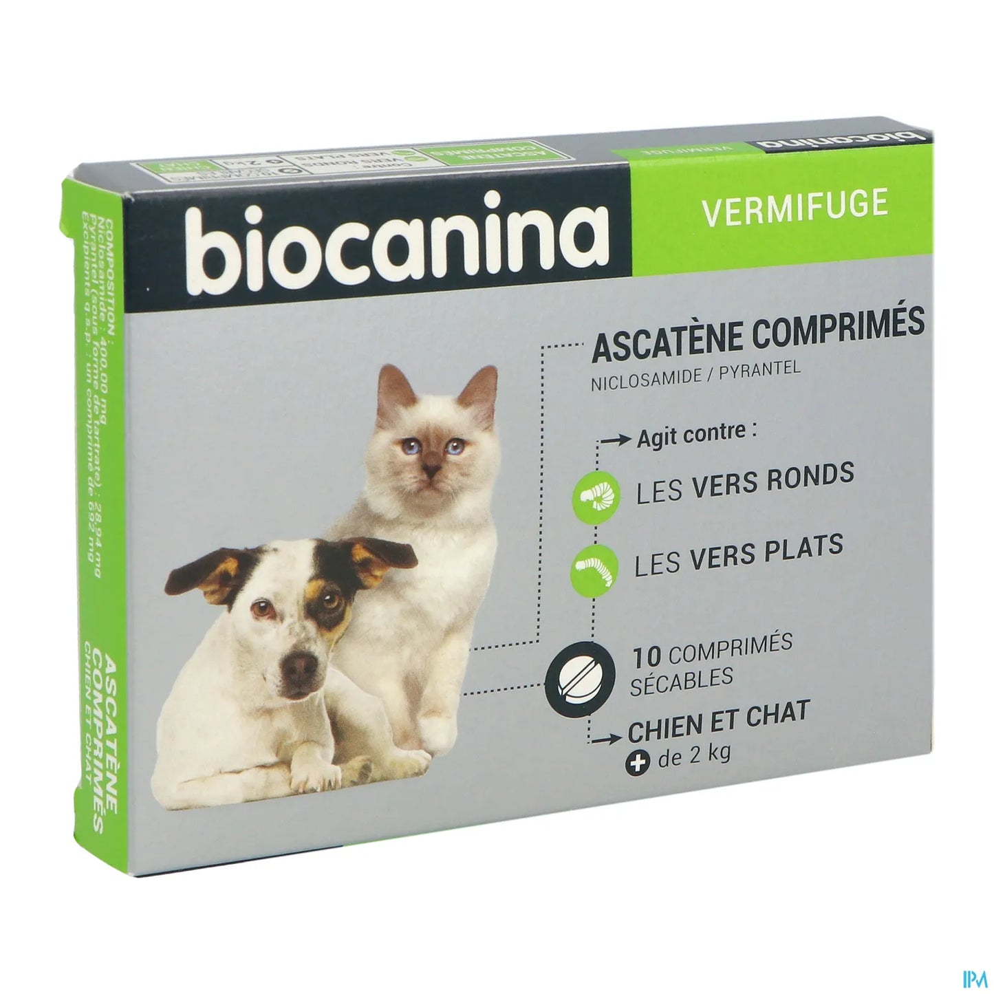 Ascatène 10 Comprimés Vermifuge Pour Chiens et Chats