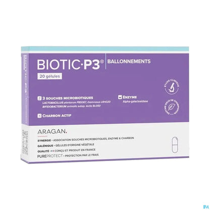 Biotic P3 Ballonnements 20 Gélules