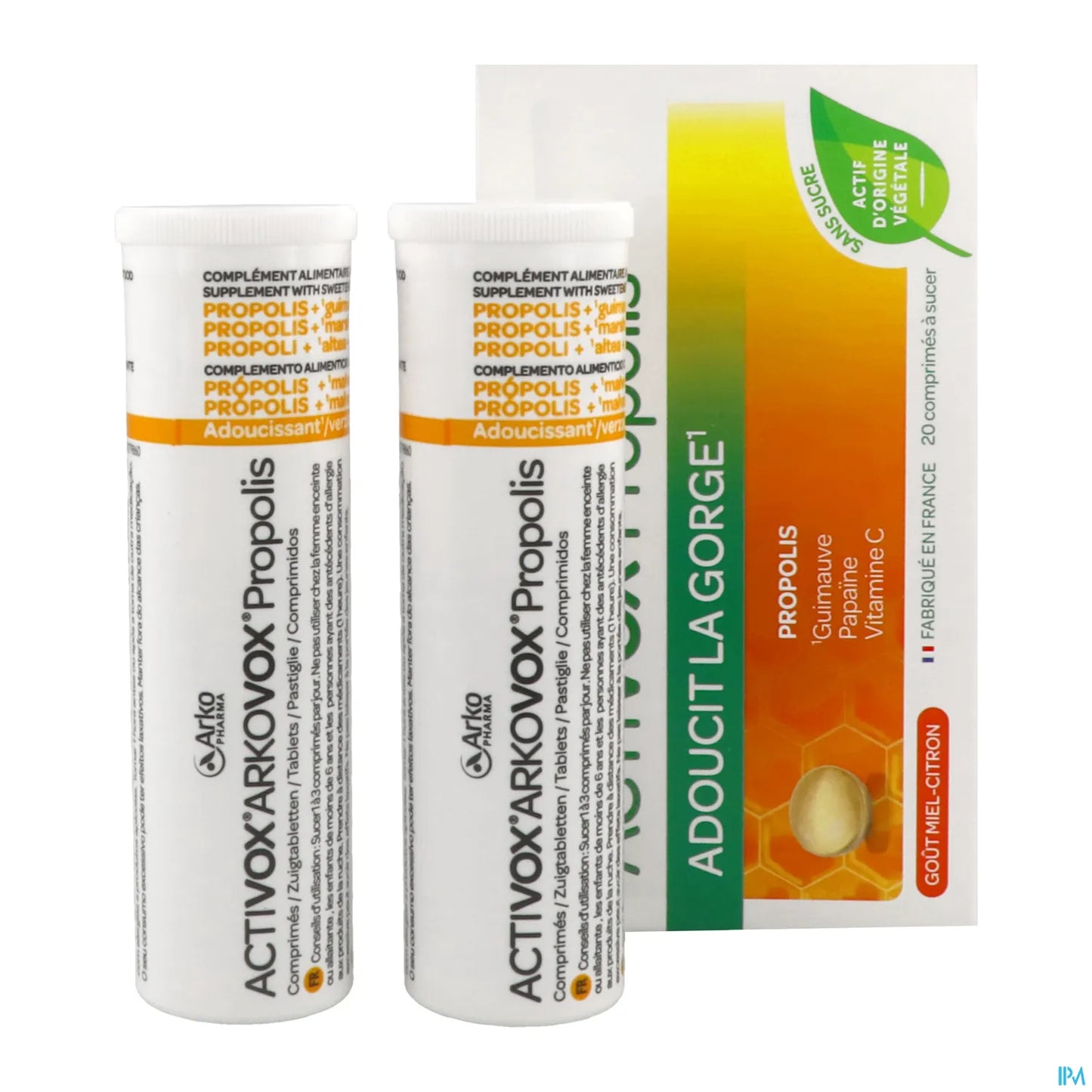 Activox Propolis 20 Comprimés à Sucer Miel Citron