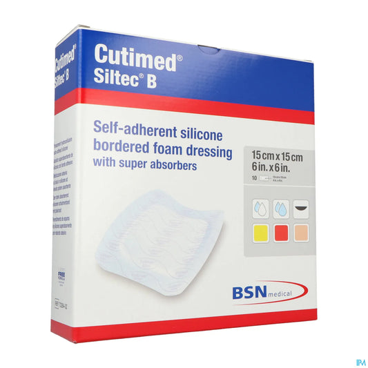 Siltec B Pansement 15x15 cm Boîte de 10