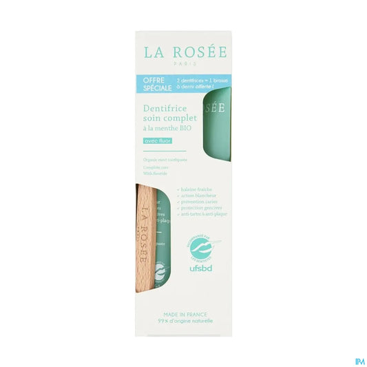 Complete Care Toothpaste with Organic Mint Pack of 2x75ml + 1 Free Toothbrush