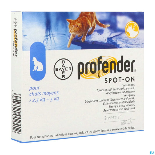 Spot On Chat Moyen 2,5 à 5 kg 2 x 0,7 mL