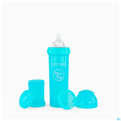 Twistshake Biberon Anti Colique Bleu Pastel 330 mL 4 Mois et Plus
