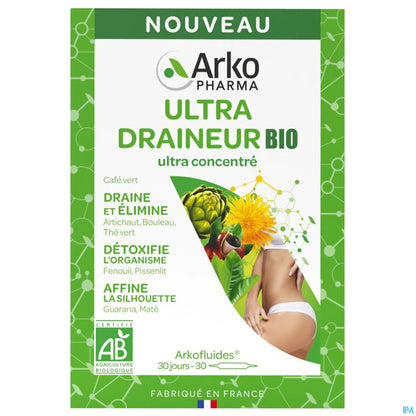Arkofluides Ultra Draineur Bio 30 Ampoules