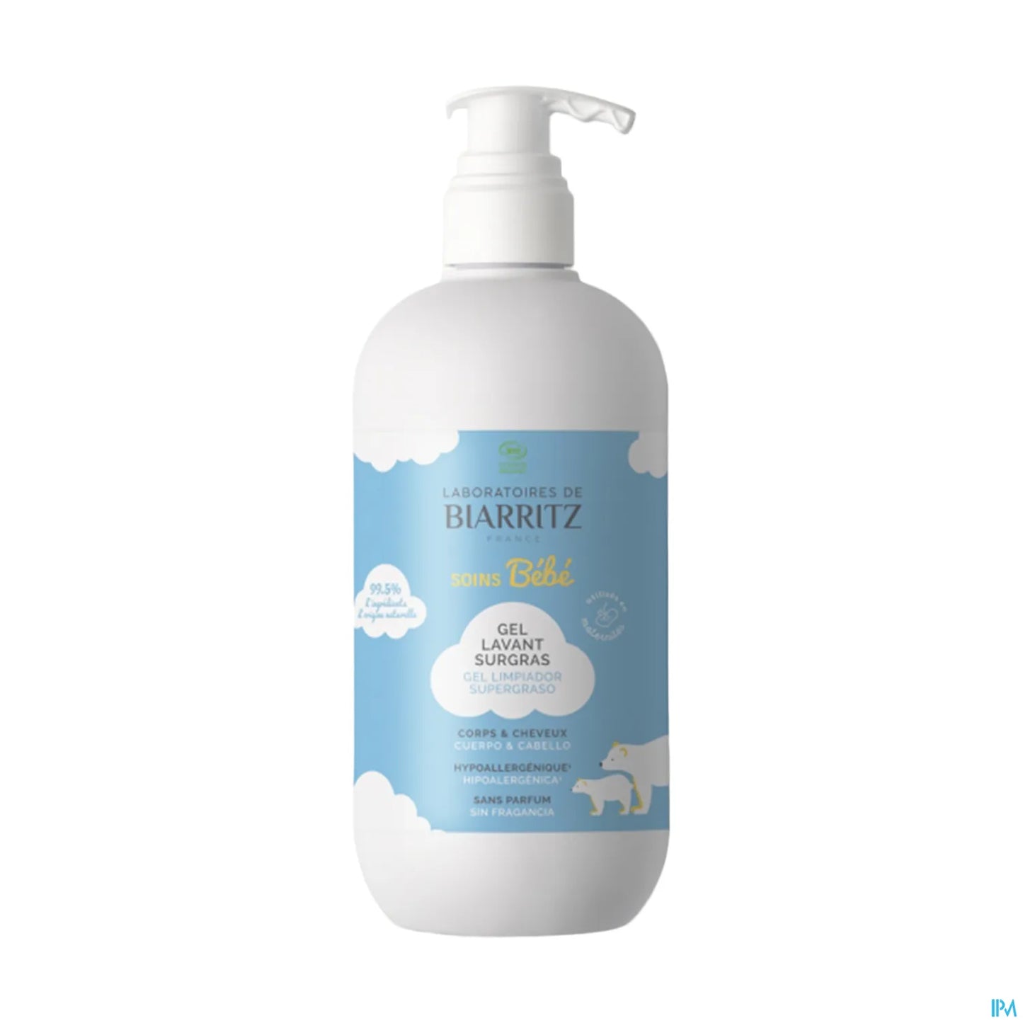 Les Laboratoires De Biarritz Gel Lavant Surgras Bébé Bio 500 ml