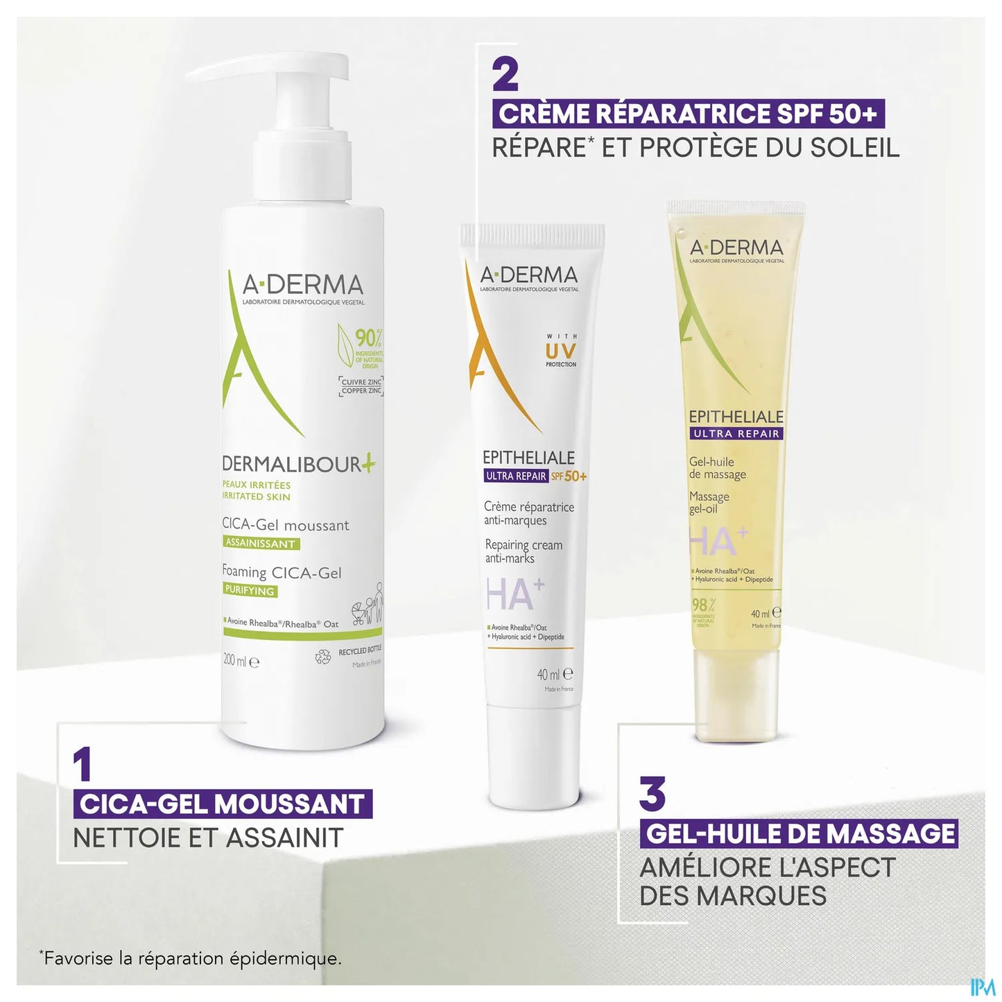 A Derma Epitheliale Ultra Repair Crème Réparatrice Solaire Facteur 50+ 100 mL