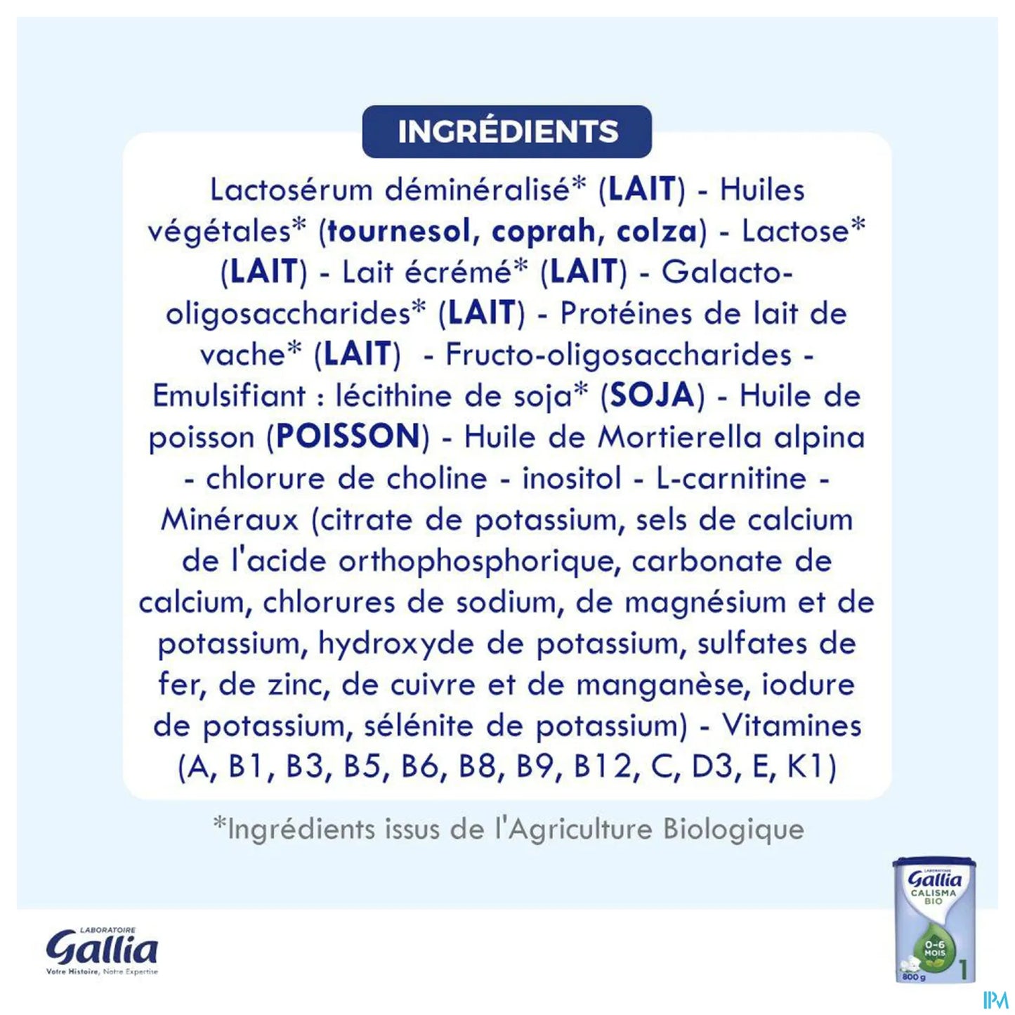 Calisma 1 Lait En Poudre 800 g